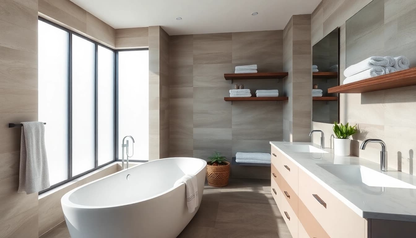 Transform your bathroom remodeling dream into reality with elegant fixtures and calming design.