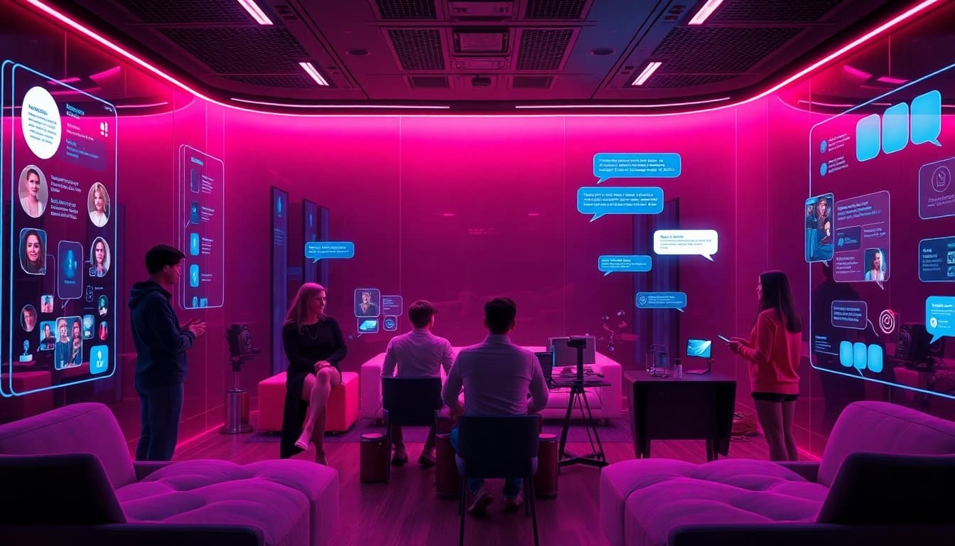 Experience innovative free nsfw ai chatbots in a modern digital environment showcasing interaction and creativity.