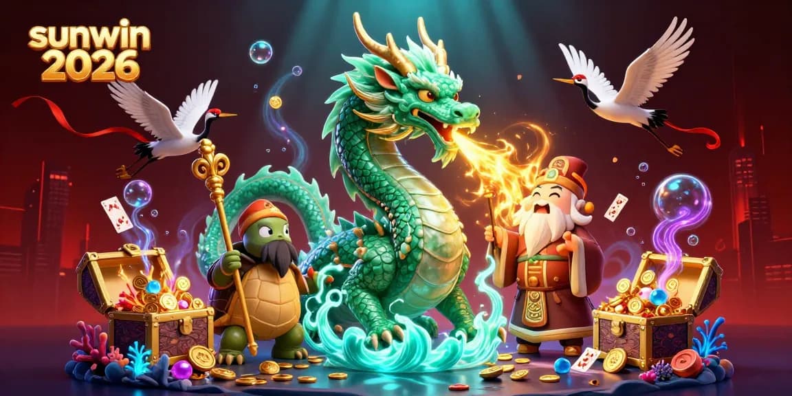 Experience thrilling gameplay with sunwin 2026 featuring a majestic dragon and vibrant casino elements.