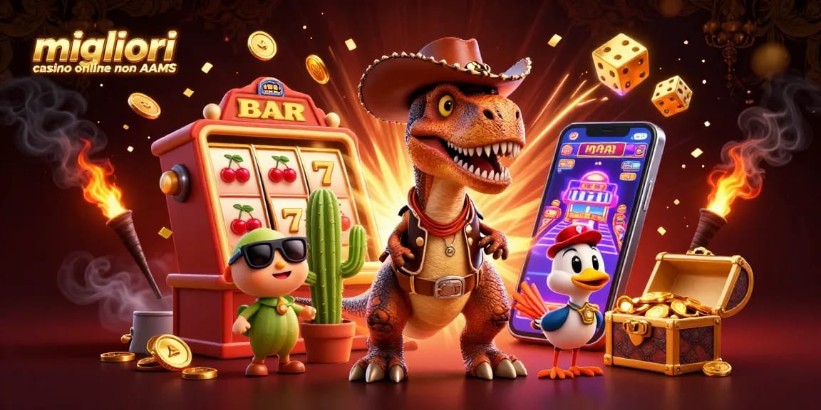 I migliori casino online non AAMS: gioca con T-Rex, cactus e roadrunner in un'avventura di jackpot e divertimento