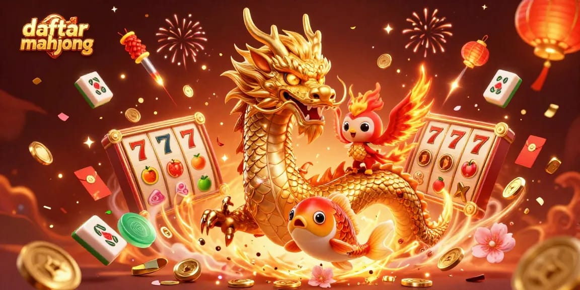 Engage with daftar mahjong through an exciting illustration featuring dazzling game elements.