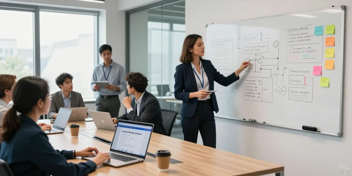 Equipo dinámico en oficina colaborativa trabajando en estrategias de reseller hosting ilimitado.