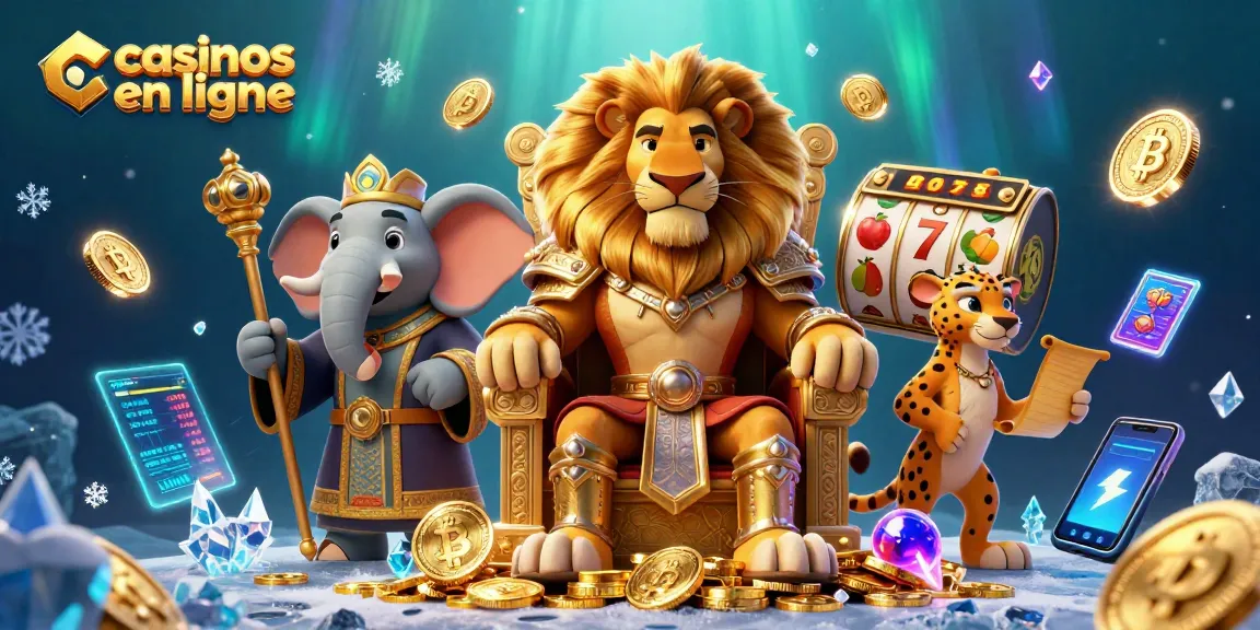 Jouez dans des casinos en ligne avec un roi lion, un éléphant sage et un guetteur guépard