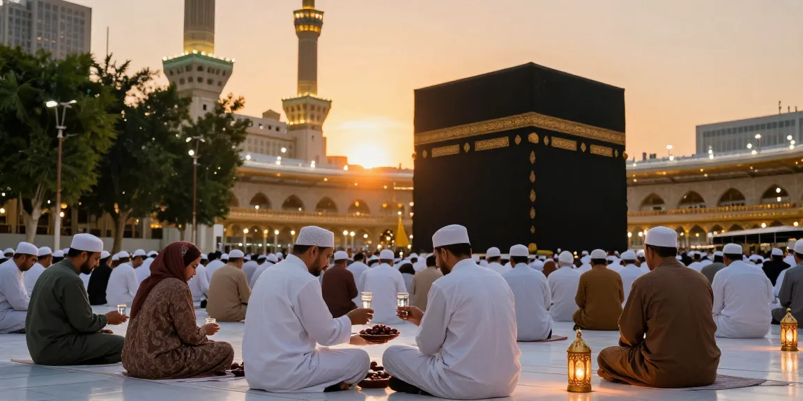 umroh Itikaf experiences at the stunning Masjidil Haram during Ramadhan pilgrimage, capturing the essence of travel, spirituality, and community.