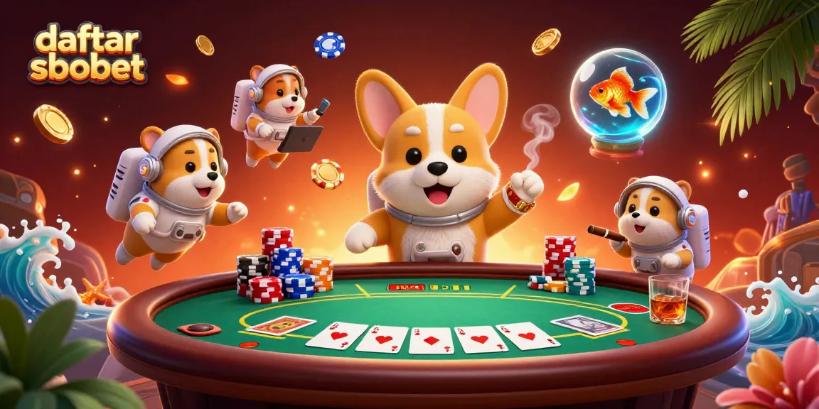 Engage with daftar sbobet through an immersive online casino gaming experience in a space-themed backdrop.