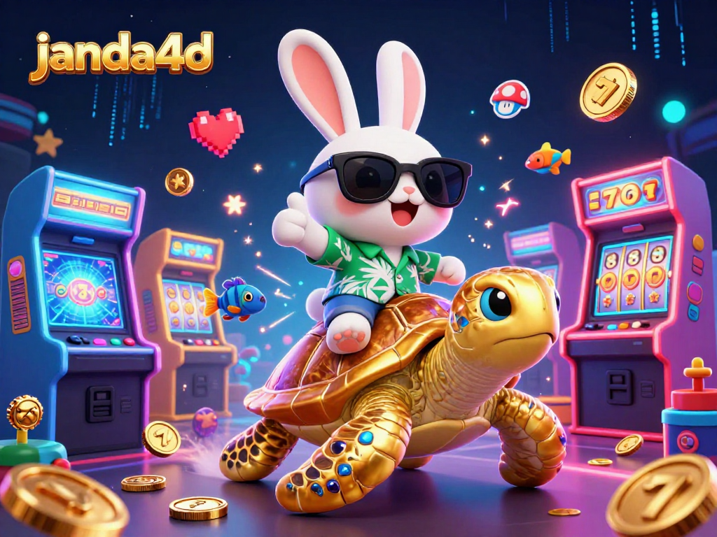 Janda4D menawarkan permainan slot interaktif dan jackpot menarik dalam ilustrasi ceria.