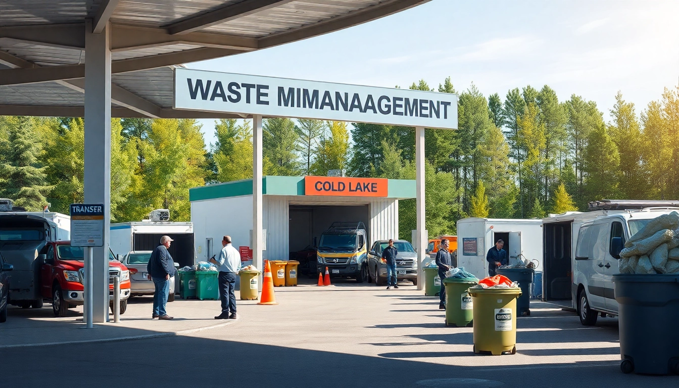 Efficient operations at the cold lake dump showcasing organized waste management facility.