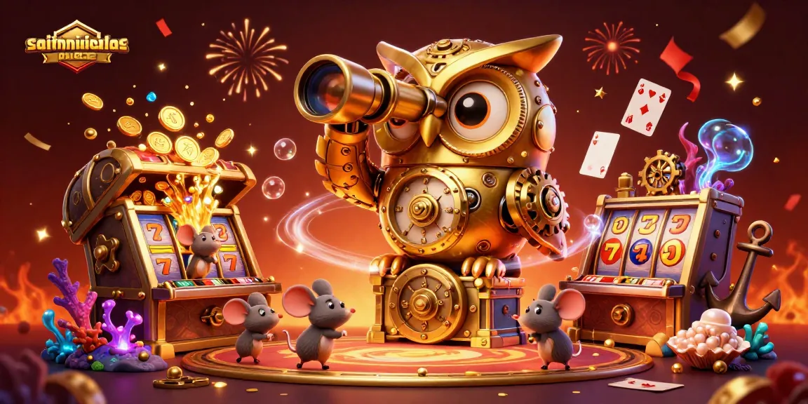 Experience the excitement at saintnicolasplace with an ultra-detailed 3D casino scene featuring whimsical characters and dynamic gaming elements.