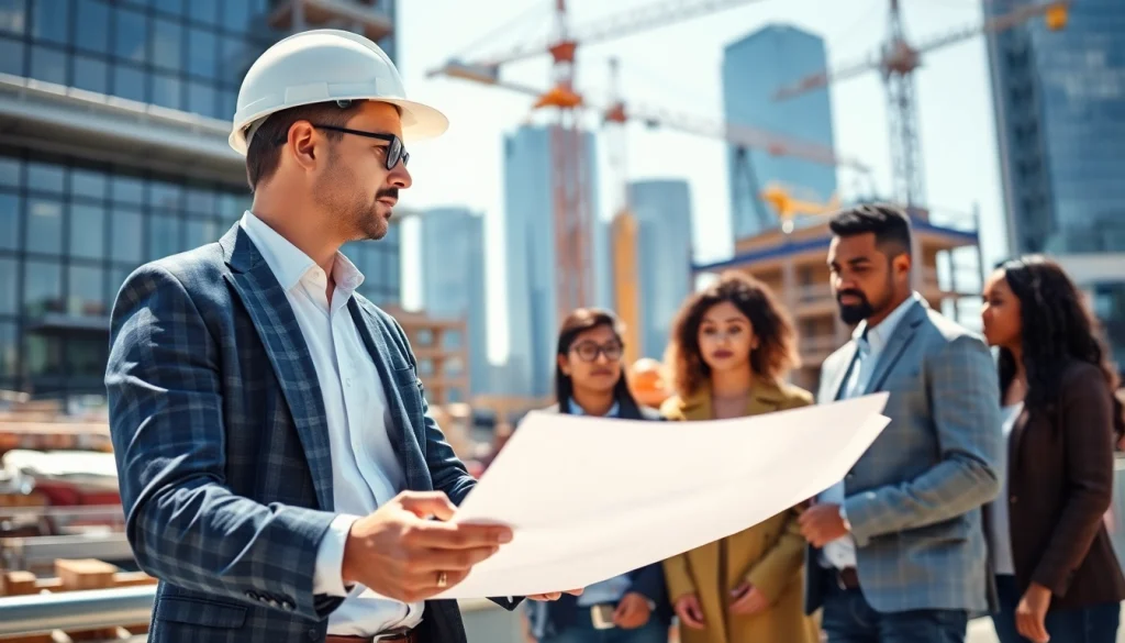 Engaged Manhattan Construction Manager collaborating on a construction project.