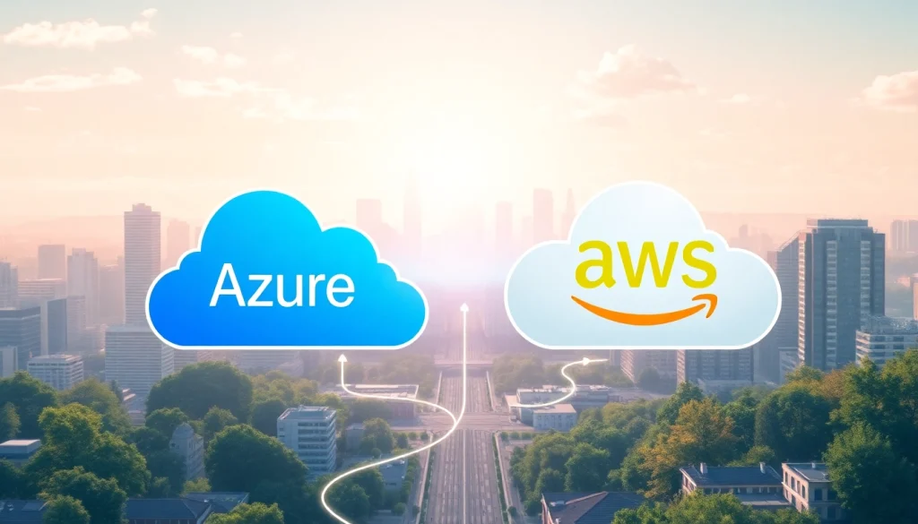 Visualize Azure & AWS Integration illustrating strong cloud connectivity between platforms