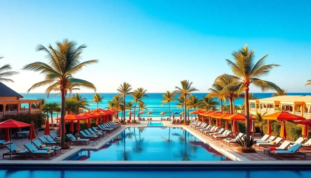 Relax in the Best resorts in Cabo San Lucas featuring a stunning beachfront pool area.