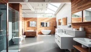 Innovative Badezimmerdesigns und Produkte von sonni sanitär GmbH in einer modernen Ausstellung präsentieren