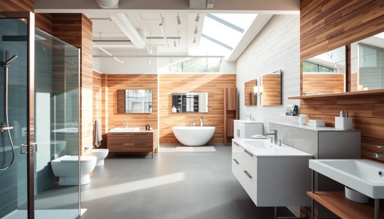 Innovative Badezimmerdesigns und Produkte von sonni sanitär GmbH in einer modernen Ausstellung präsentieren