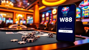 Experience the thrill of winning with the W88 link in a luxurious online casino atmosphere.