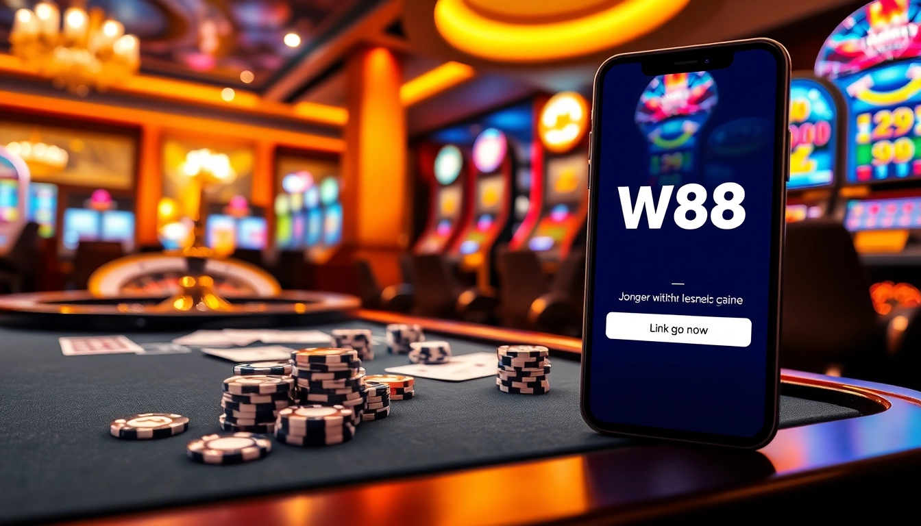 Experience the thrill of winning with the W88 link in a luxurious online casino atmosphere.