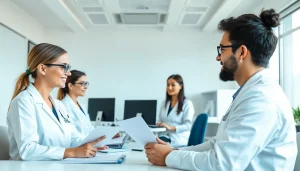 Illustration of Dental practice management showcasing collaboration in a modern dental office.