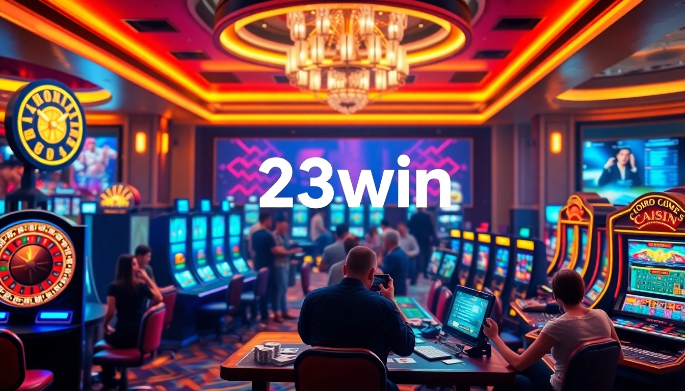 Experience thrilling gambling action at 23win with vibrant casino gaming elements and digital excitement.