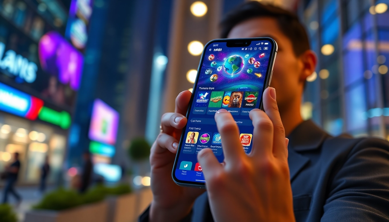 Engaging user interacting with the hm88 app on a smartphone in a modern setting.