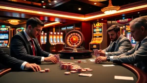 Engage with thrilling gaming action at https://78win.school/ with professional gamblers at a luxe poker table.