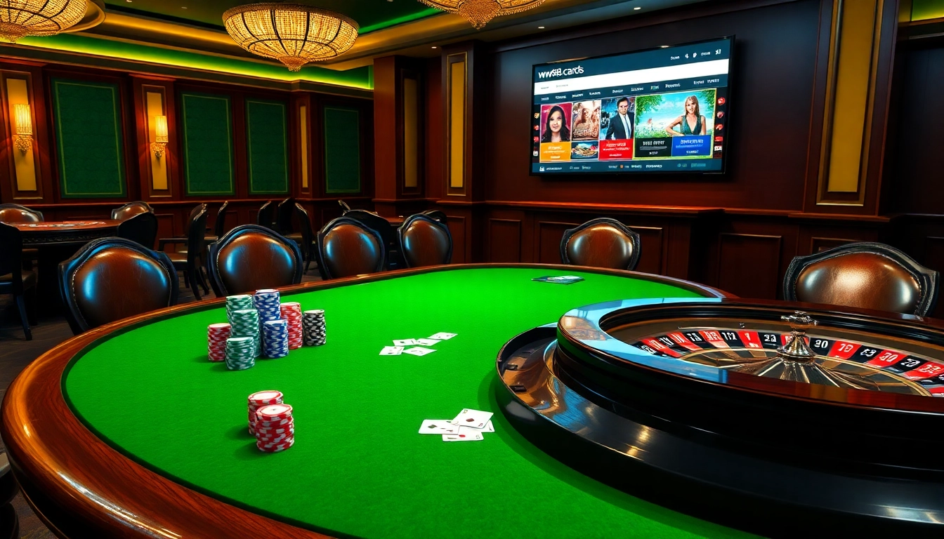 Experience luxury gaming at https://ww88.cards/ with vibrant poker chips and a polished roulette wheel.