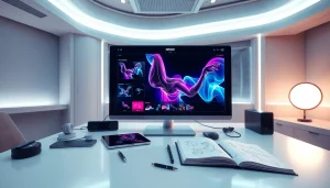 Explore an innovative NSFW AI digital workspace featuring a vibrant art generation interface.