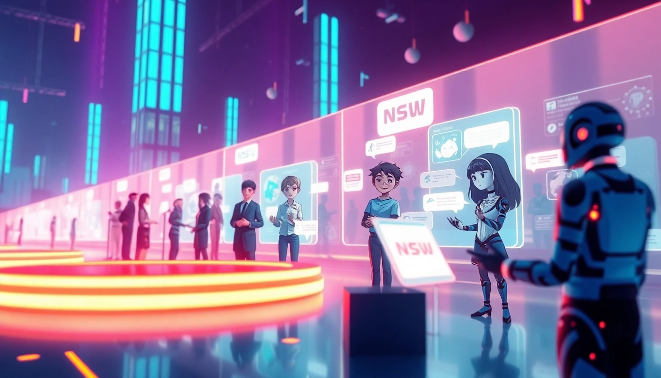 Engaging digital characters in conversation, representing character ai nsfw technology.