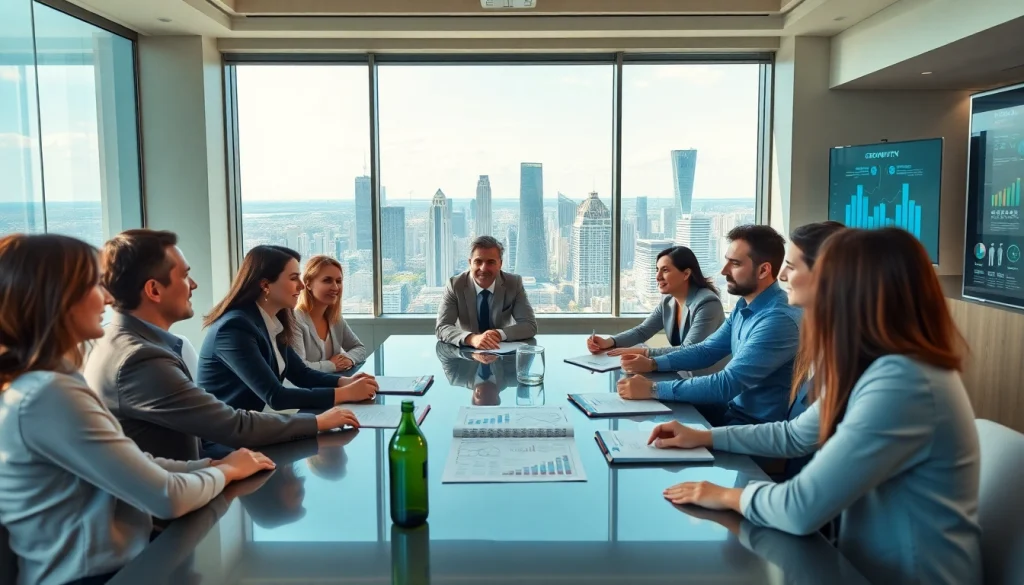 Highlighting growth strategy trends in a collaborative business meeting environment.