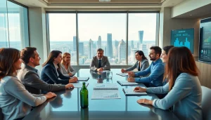 Highlighting growth strategy trends in a collaborative business meeting environment.