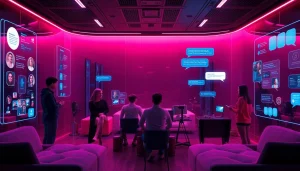 Experience innovative free nsfw ai chatbots in a modern digital environment showcasing interaction and creativity.