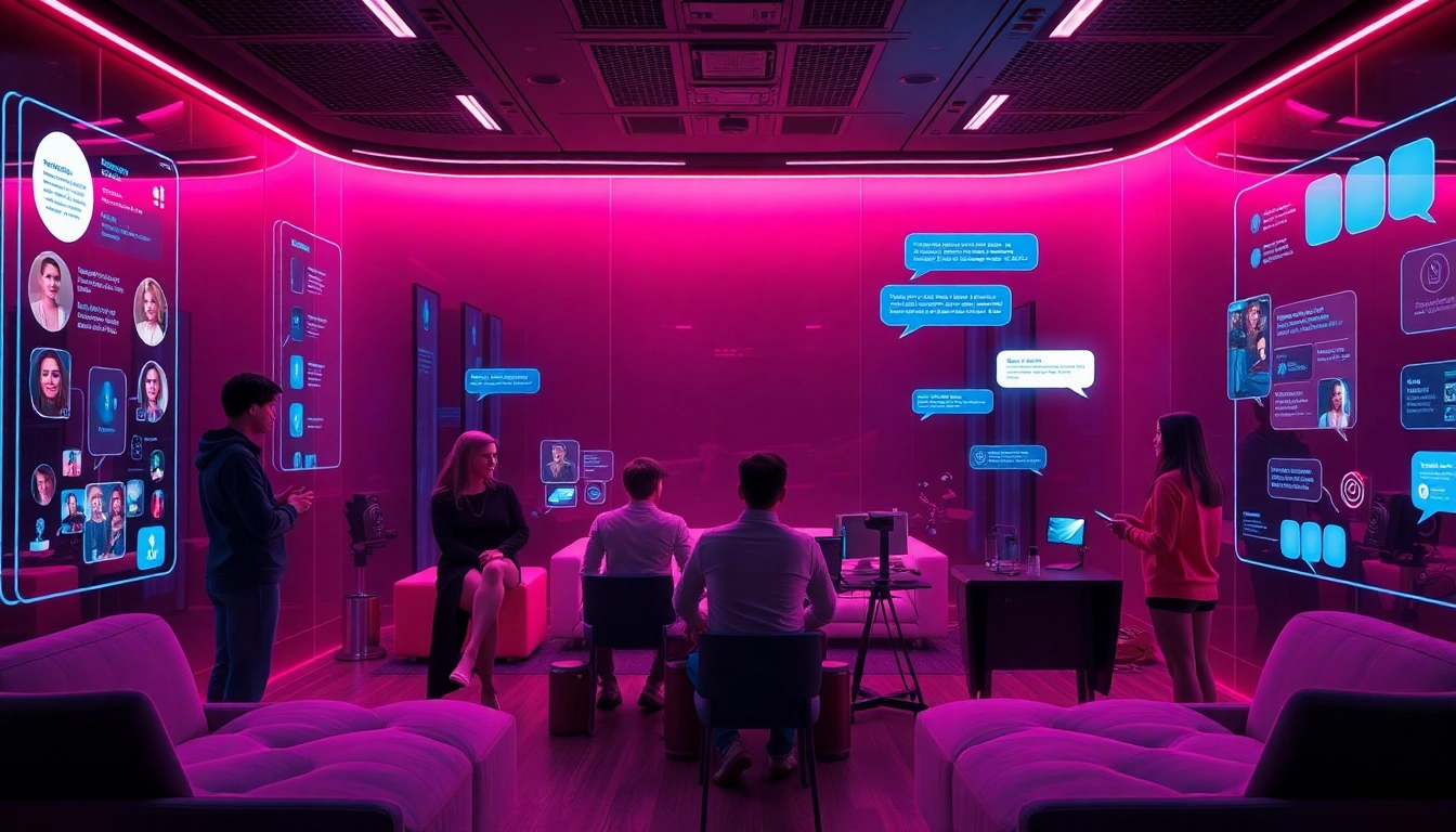 Experience innovative free nsfw ai chatbots in a modern digital environment showcasing interaction and creativity.