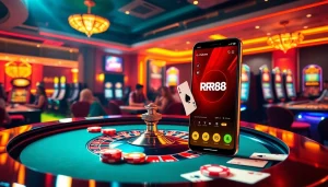 RR88 casino scene showcasing vibrant roulette and engaging online gambling action.