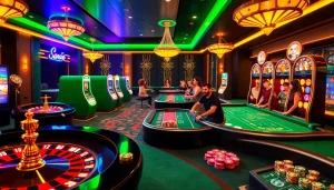 Ressentez l'excitation dans un casino en ligne français de premier plan avec des visuels de jeu vibrants.