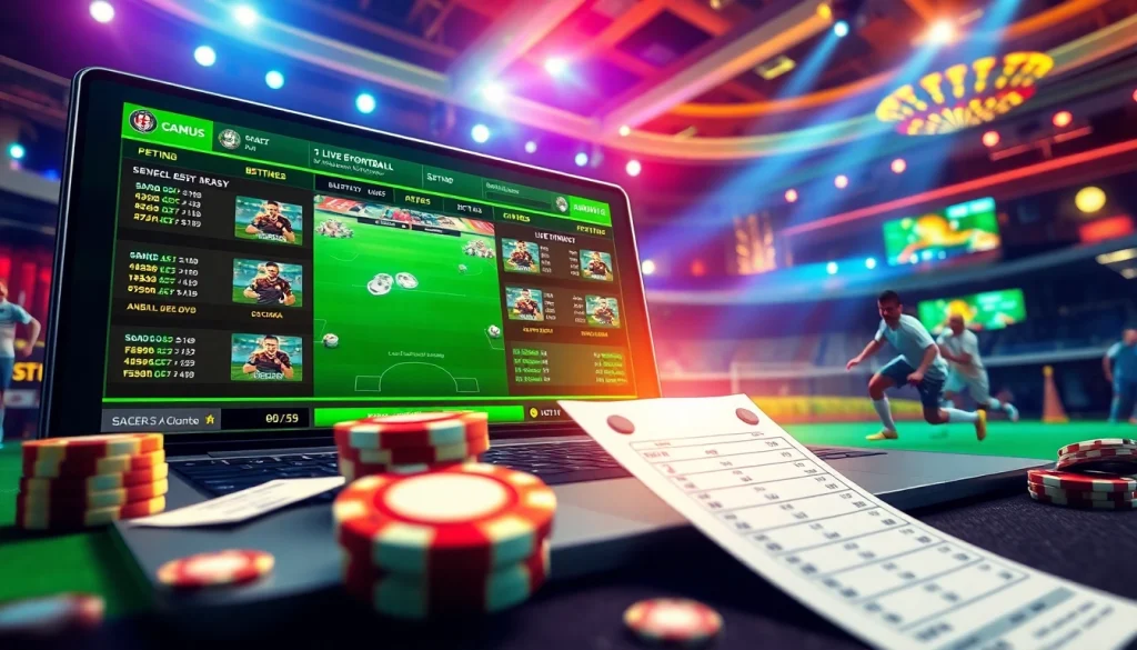 Engaging display of situs bola online betting action with live sports odds and vibrant interactions.