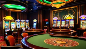 Jeu en ligne passionnant dans un casino en ligne français avec des tables de poker et des roulettes.