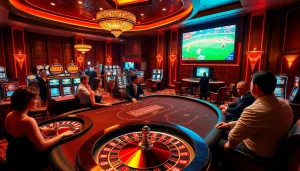 Players enjoying casino games at SHBET's high-stakes gaming tables.
