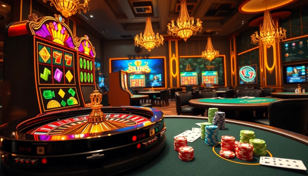 Vivez l'excitation d'un casino en ligne français avec des machines à sous vibrantes et des tables de poker élégantes.