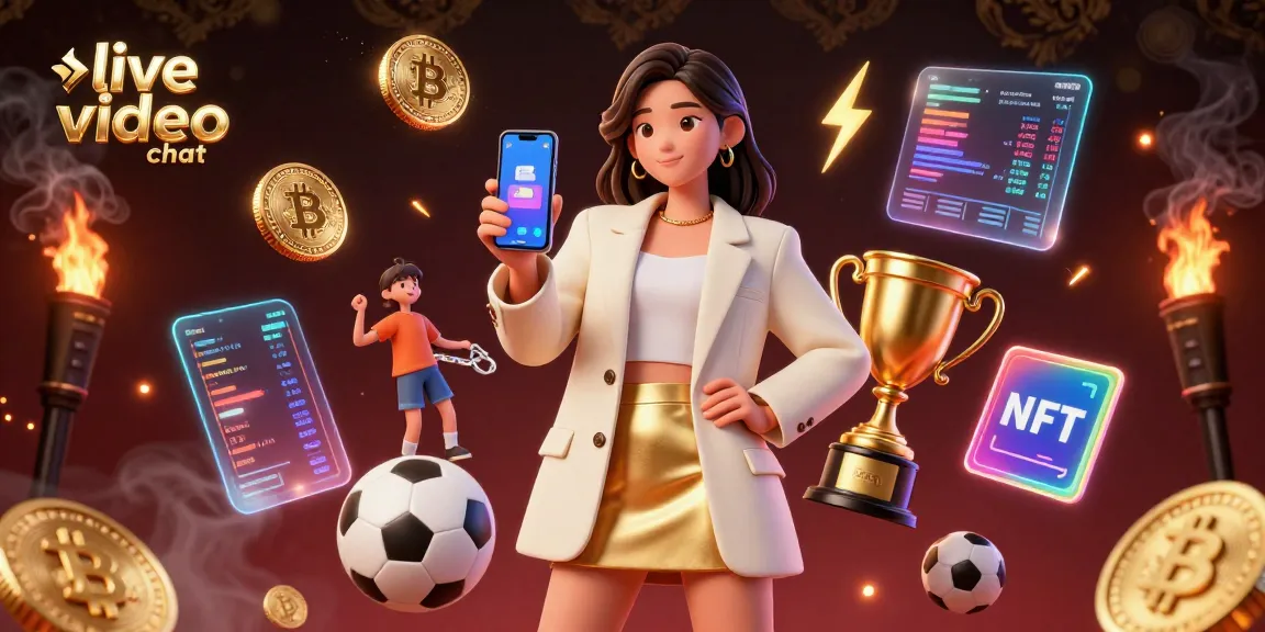 Engage in live video chat with a vibrant scene of a stylish woman on a smartphone, showcasing dynamic gambling elements.