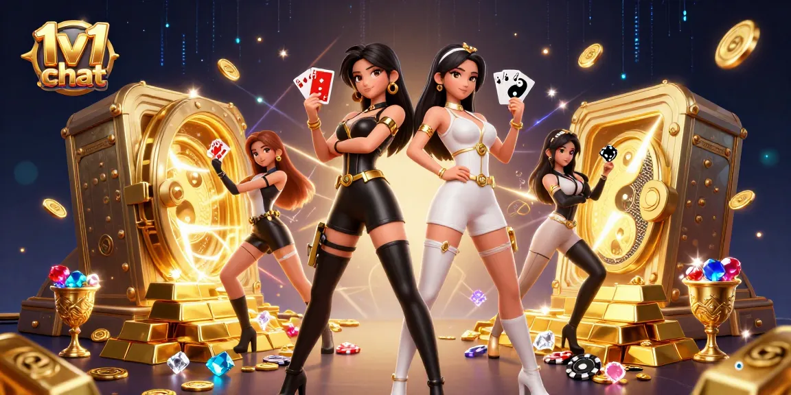 Engage in thrilling 1v1 chat with vibrant casino-themed elements and dazzling visuals.