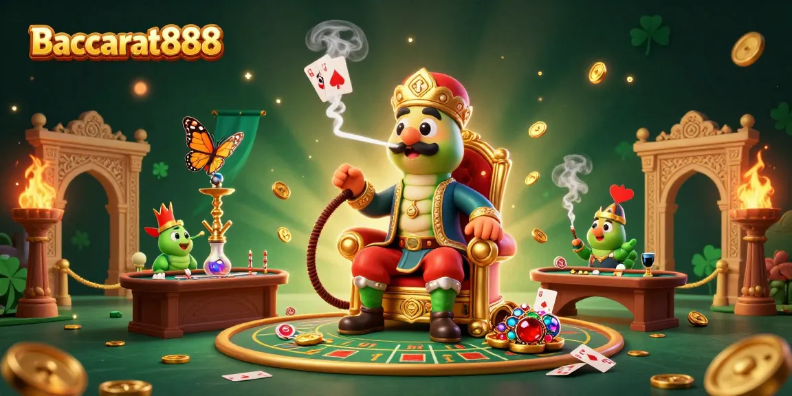 Engage with Baccarat888's thrilling baccarat table experience featuring vibrant elements and high-stakes action.
