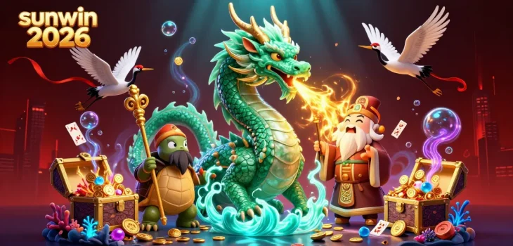 Experience thrilling gameplay with sunwin 2026 featuring a majestic dragon and vibrant casino elements.