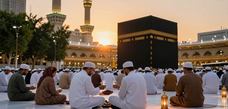 umroh Itikaf experiences at the stunning Masjidil Haram during Ramadhan pilgrimage, capturing the essence of travel, spirituality, and community.